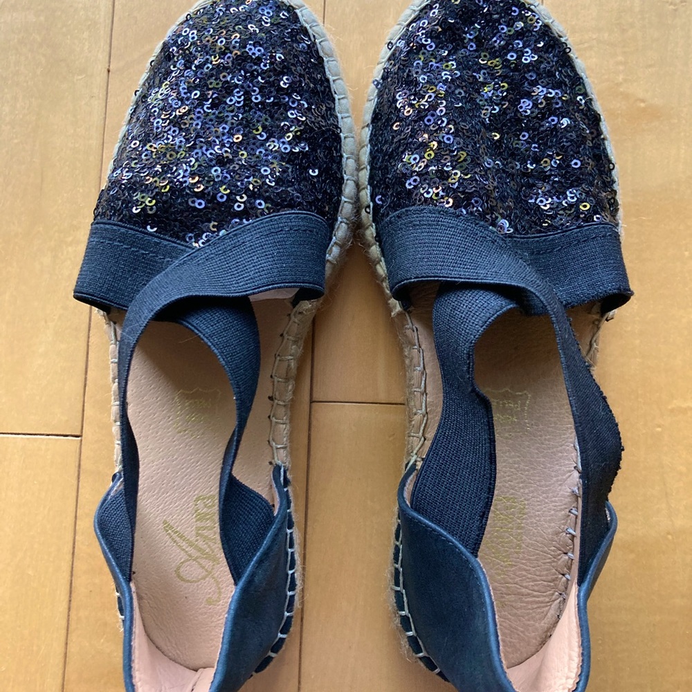 Azura sequin and jute espadrille sandal